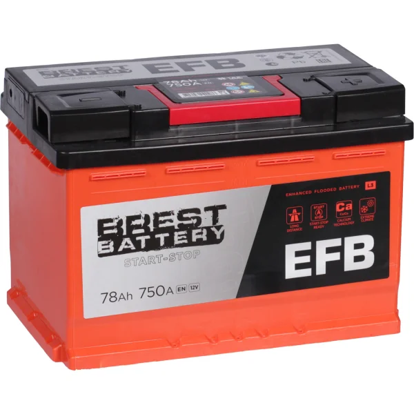 Brest Battery АКБ Brest Battery EFB 78Ач о/п L3